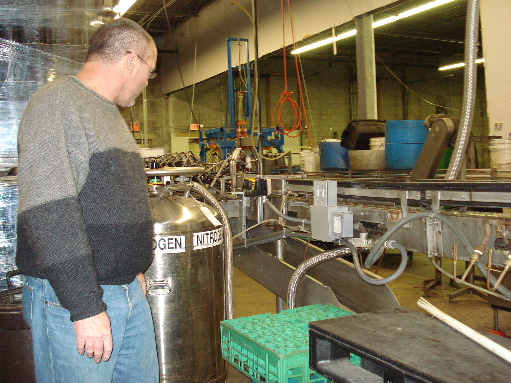 Peter at the Smuttynose Bottling Line